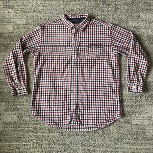 Vintage Tommy Jeans Plaid Button Down Long Sleeve Casual Shirt‎ Men's XL